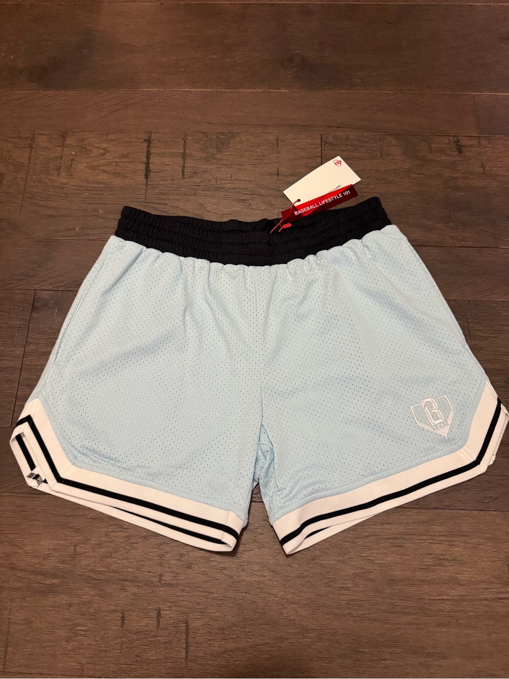 Baseball Lifestyle 101 Powder (light) Blue Men's Athletic Mesh Court Shorts